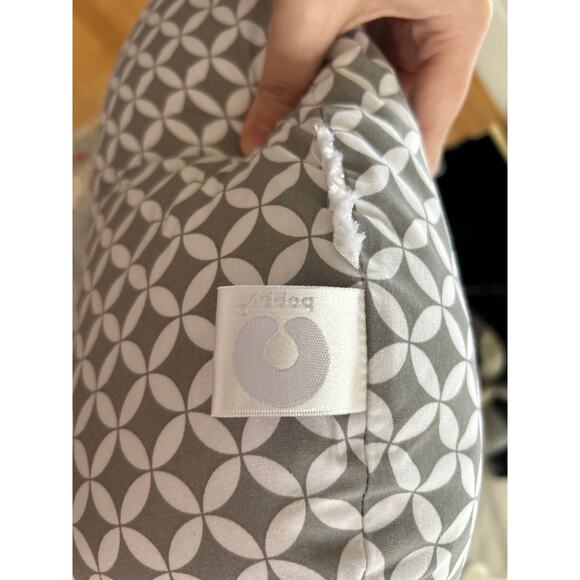 Boppy Grey & White Diamond Baby Nursing & Tummy Time Pillow - Picture 7 of 9